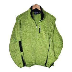 Vintage Patagonia R Regulator Fleece Jacket Pullover USA Made Green Small 22900
